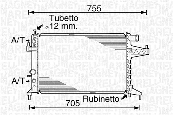 MAGNETI MARELLI radiatorius, variklio aušinimas 350213825000